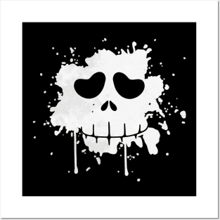 Skeleton Paint Splat Posters and Art